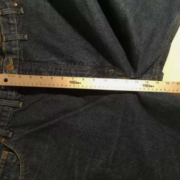 50x32 MENS CARHARTT B21 DST CLASSIC MED WASH BIG/TALL WORK DENIM JEANS IG 810 - Picture 6 of 12